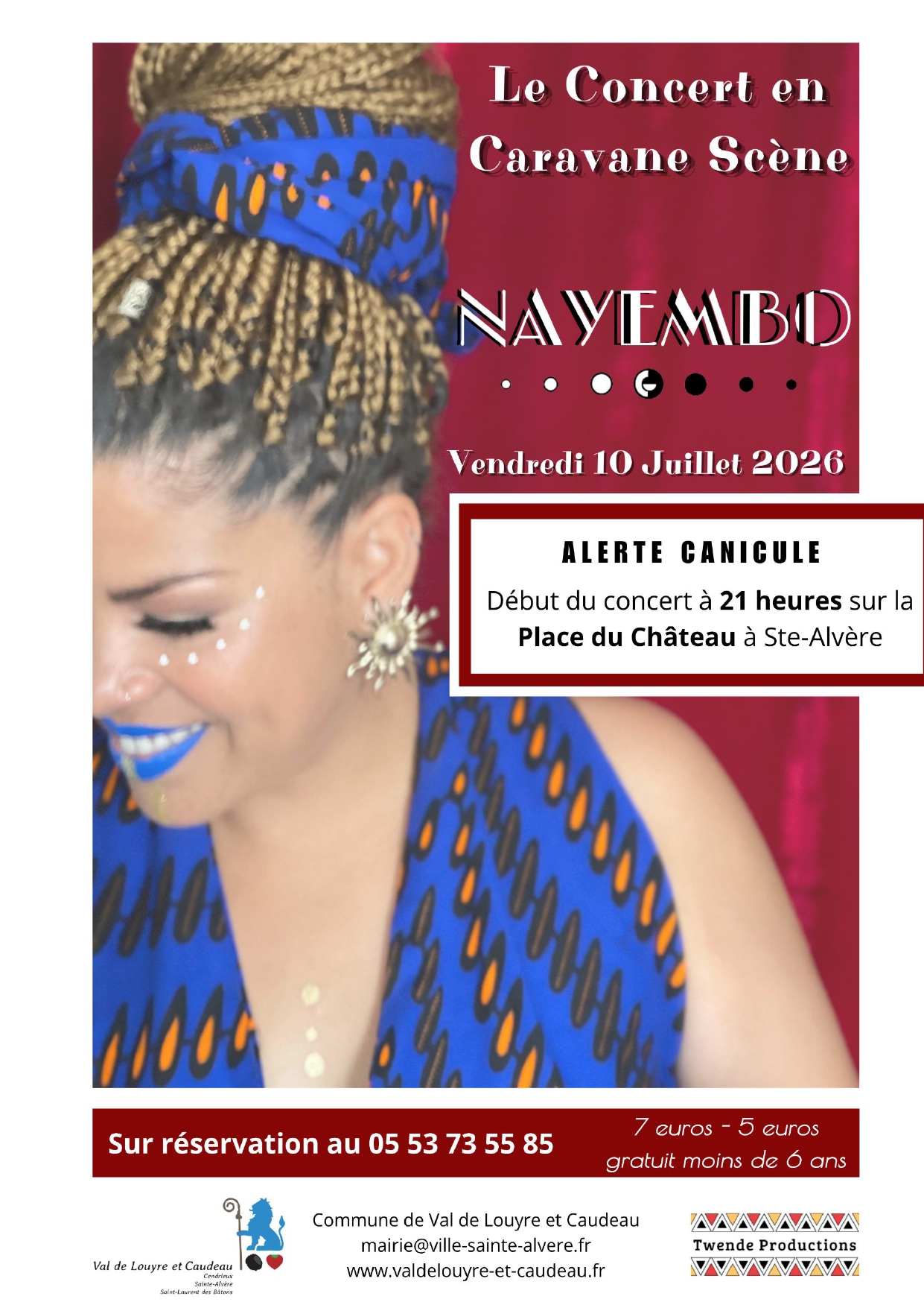 concert 21 h 00 place du chateau à ste Alvère