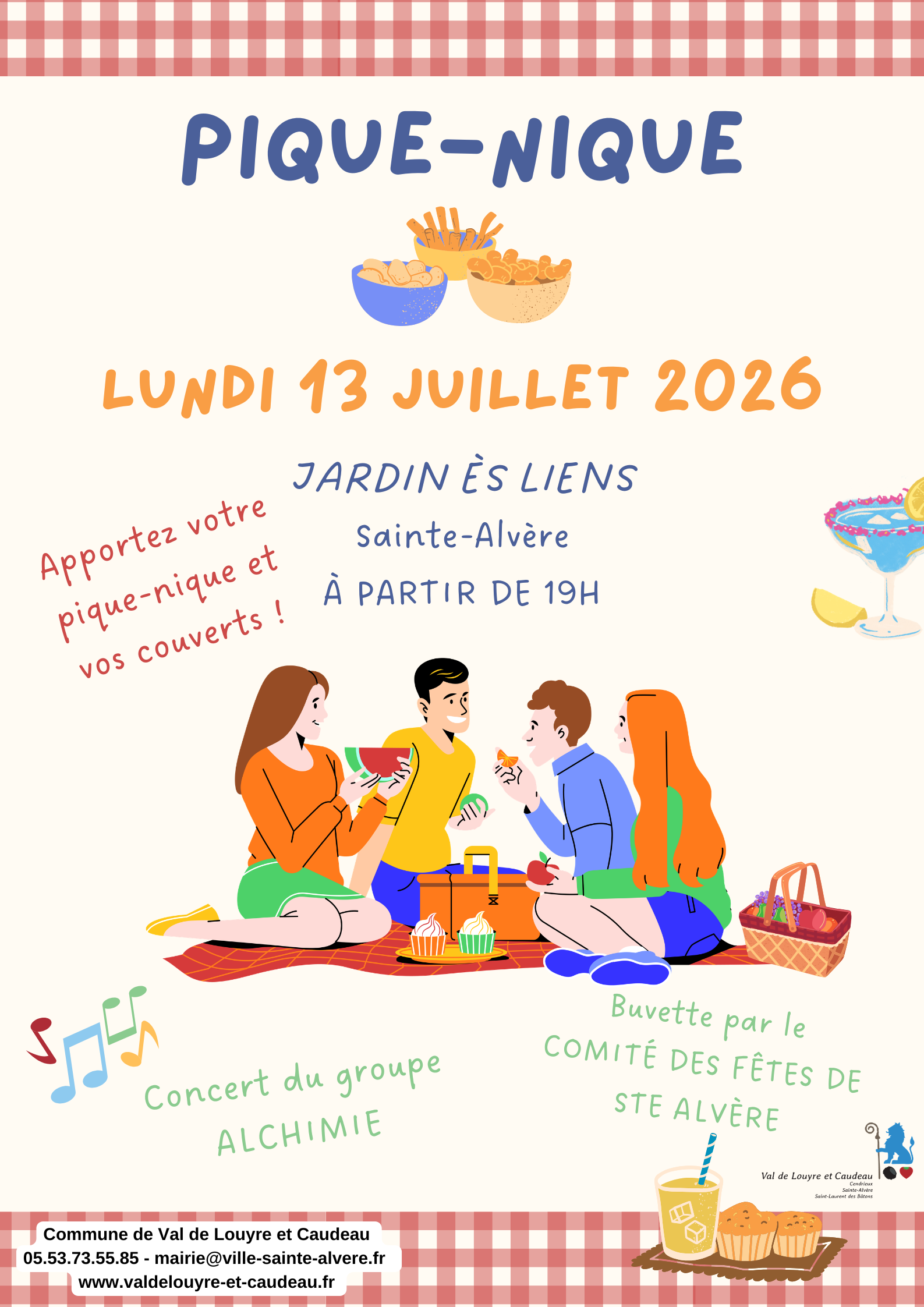 PIQUE NIQUE LE 13 JUILLET à ste Alvère